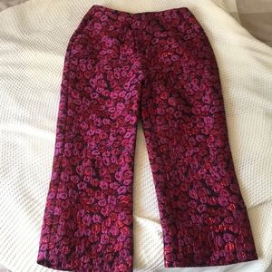 High rise wide leg pants